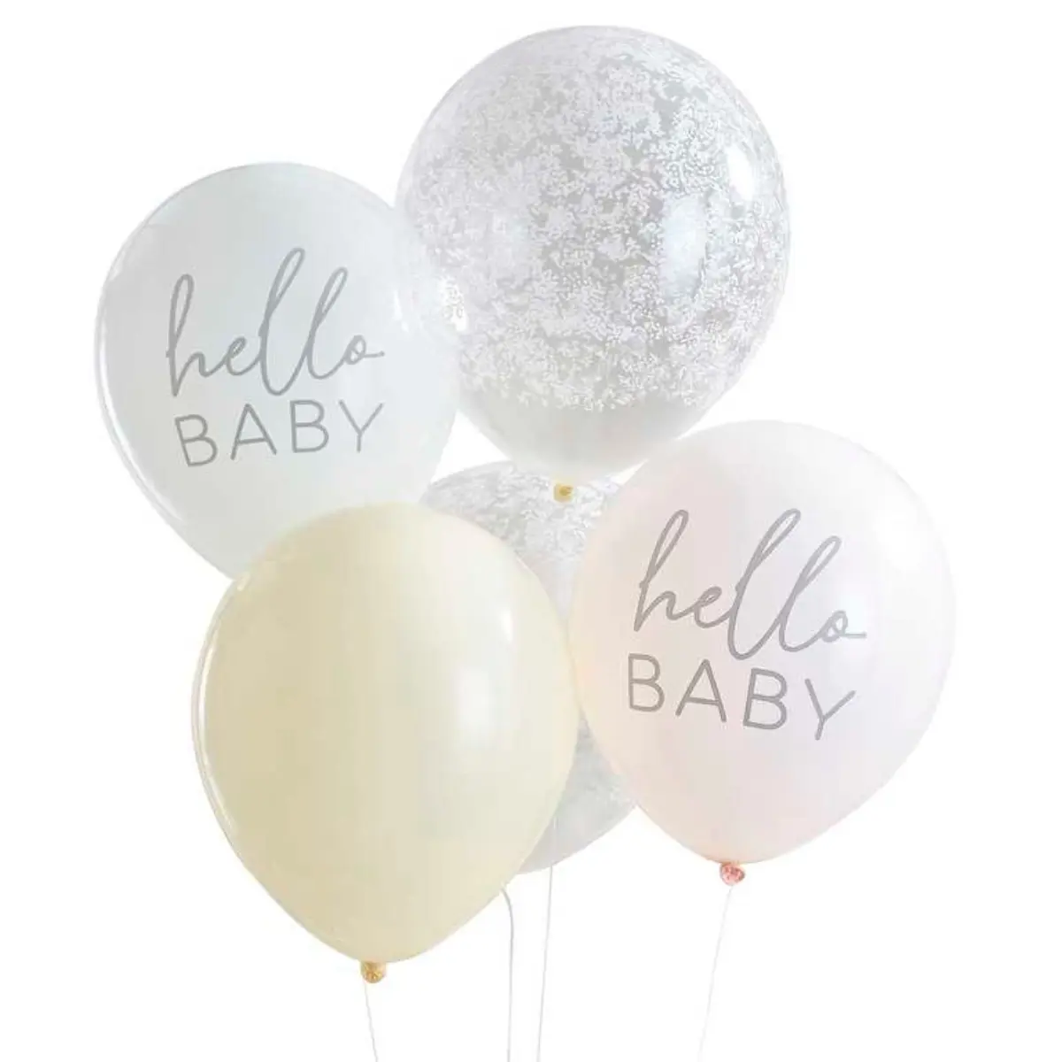 Pastellfargede Ballonger Hello Baby